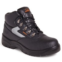 Black mid cut safety boot