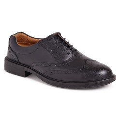 Black brogue safety shoe